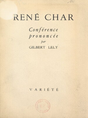 cover image of René Char